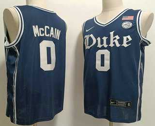 Mens Duke Blue Devils #0 Jared McCAIN Navy College Basketball Jersey->college and high school->NBA Jersey